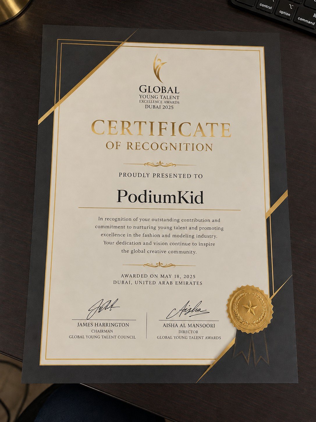 Global Young Talent Award